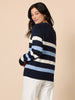 The Pier Stripe Print Knit - Navy Multi rc&co