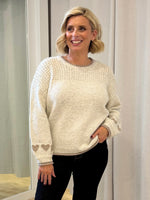 Chic Heart Knit - Ivory