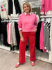Be My Valentine Stitch Knit - Hot Pink