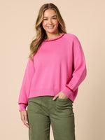 Be My Valentine Stitch Knit - Hot Pink
