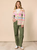 Charming Print Cardigan - Natural Multi rc&co