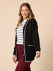 Slalom Heart Button Cardigan - Black rc&co