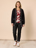 Slalom Heart Button Cardigan - Black rc&co