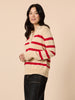 Montrose Stripe Print Knit - Natural Red rc&co