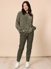 Kelly Print Slim Leg Pant - Khaki rc&co