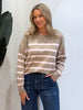 Idaho Stripe Print Knit - Natural Blush