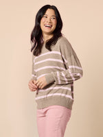Idaho Stripe Print Knit - Natural Blush