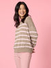 Idaho Stripe Print Knit - Natural Blush rc&co