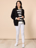 Manhattan Zip Knit Cardigan - Black rc&co