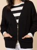 Manhattan Zip Knit Cardigan - Black rc&co