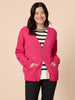 Manhattan Zip Knit Cardigan - Hot Pink rc&co