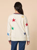 Hollywood Star Print Knit Cardigan - Ivory rc&co