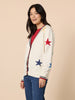 Hollywood Star Print Knit Cardigan - Ivory rc&co