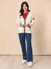 Hollywood Star Print Knit Cardigan - Ivory rc&co