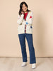 Hollywood Star Print Knit Cardigan - Ivory rc&co