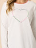 The Cupid Embroidered Long Sleeve Tee - Ivory rc&co