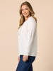 The Cupid Embroidered Long Sleeve Tee - Ivory rc&co