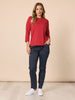 Cherry Print Slim Leg Pant - Navy/White rc&co