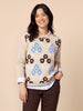 Vermont Floral Print Knit Jumper - Natural Multi rc&co