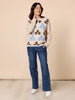Vermont Floral Print Knit Jumper - Natural Multi rc&co
