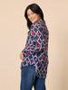 Capitol Print Sheer Shirt - Navy Multi RC&CO