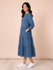 Macy Tiered Dress - Denim