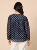 Aurora Spot Print Sheer Top - Navy/White rc&co