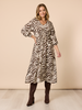 Metropolitan Animal Print Dress - Natural Multi rc&co