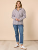 Urban Stripe Print Shirt - Coffee White rc&co