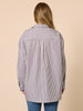 Urban Stripe Print Shirt - Coffee White rc&co
