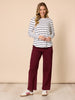 Carpenter Stretch Wide Leg Pull On Denim Jean - Shiraz
