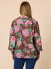 Bouquet Floral Print Shirt - Chocolate Multi rc&co