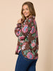 Bouquet Floral Print Shirt - Chocolate Multi rc&co