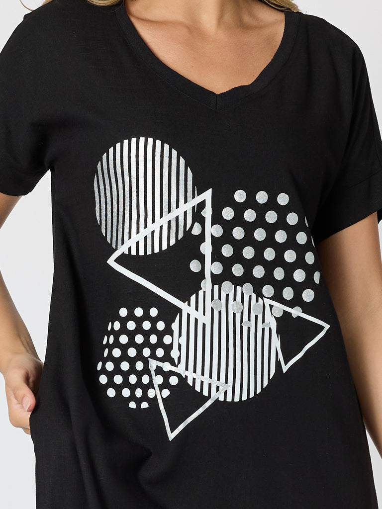 Circle on Circle Dress - Black RC&CO