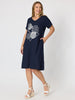 Circle on Circle Dress - Navy RC&CO