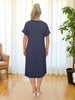 Circle on Circle Print Dress - Navy rc&co