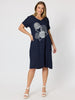 Circle on Circle Dress - Navy RC&CO