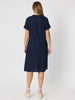 Circle on Circle Dress - Navy RC&CO