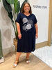 Circle on Circle Dress - Navy