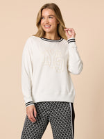 NYC Sports Embroidered Top - Ivory