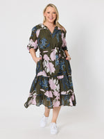 Colorado Floral Print Dress - Khaki Multi