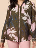 Colorado Floral Print Sheer Shirt - Khaki Multi rc&co
