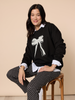 Pretty Bow Print Sweatshirt - Black rc&co