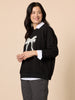Pretty Bow Print Sweatshirt - Black rc&co