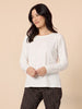 Harper Pearl Bow Tee - Ivory