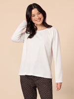 Harper Pearl Bow Tee - Ivory