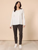 Harper Pearl Bow Tee - Ivory