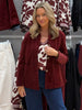 Chateau Velvet Cord Jacket - Shiraz