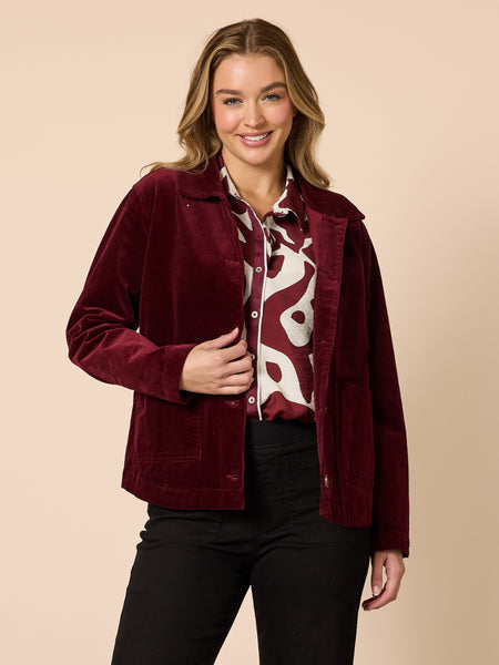 Chateau Velvet Cord Jacket - Shiraz – RC & Co