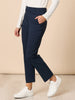 Evie Stretch Straight Leg Pant - Navy